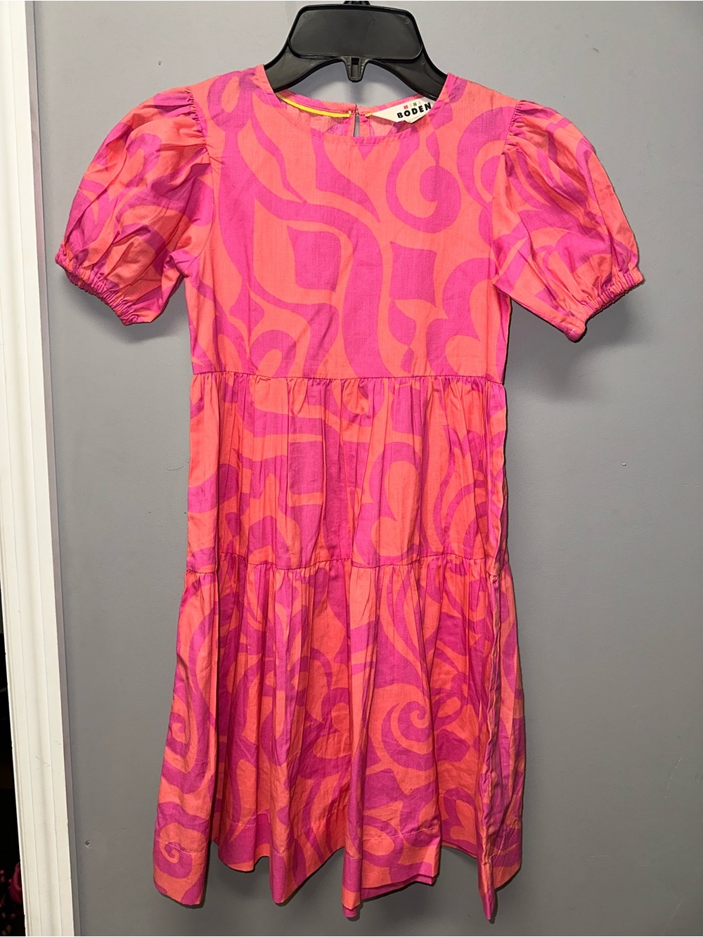 Girls Mini Boden Pink Coral Dress